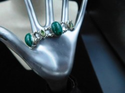 silver malachite bracelet view
